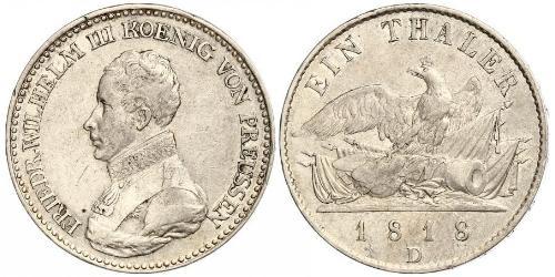 1 Thaler Kingdom of Prussia (1701-1918) Silver Frederick William III of Prussia (1770 -1840)