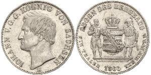 1 Thaler Kingdom of Saxony (1806 - 1918) Silver John of Saxony