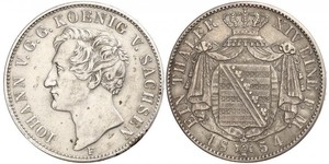 1 Thaler Kingdom of Saxony (1806 - 1918) Silver John of Saxony