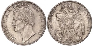 1 Thaler Kingdom of Saxony (1806 - 1918) Silver John of Saxony