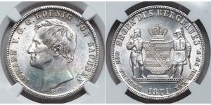 1 Thaler Kingdom of Saxony (1806 - 1918) Silver John of Saxony