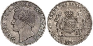 1 Thaler Kingdom of Saxony (1806 - 1918) Silver John of Saxony