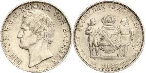 1 Thaler Kingdom of Saxony (1806 - 1918) Silver John of Saxony