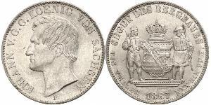 1 Thaler Kingdom of Saxony (1806 - 1918) Silver John of Saxony