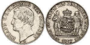1 Thaler Kingdom of Saxony (1806 - 1918) Silver John of Saxony