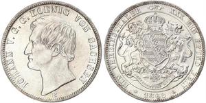 1 Thaler Kingdom of Saxony (1806 - 1918) Silver John of Saxony