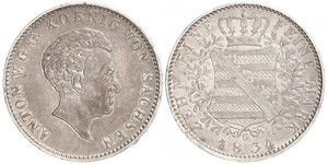 1 Thaler Kingdom of Saxony (1806 - 1918) Silver 