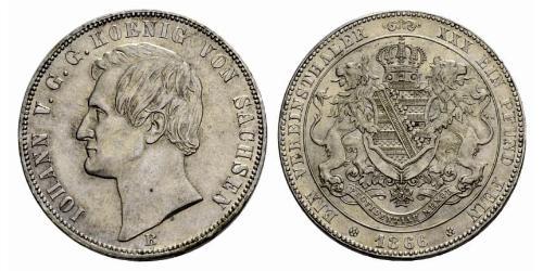 1 Thaler Kingdom of Saxony (1806 - 1918) Silver John of Saxony
