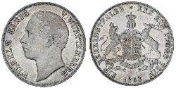 1 Thaler Kingdom of Württemberg (1806-1918) Silver William I of Württemberg