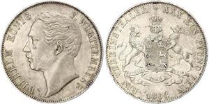 1 Thaler Kingdom of Württemberg (1806-1918) Silver William I of Württemberg