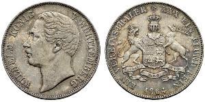 1 Thaler Kingdom of Württemberg (1806-1918) Silver William I of Württemberg