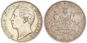 1 Thaler Kingdom of Württemberg (1806-1918) Silver William I of Württemberg