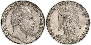 1 Thaler Kingdom of Württemberg (1806-1918) Silver Charles I of Württemberg