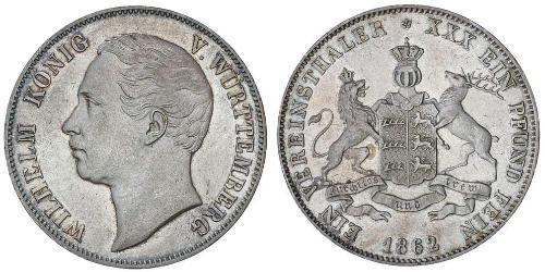 1 Thaler Kingdom of Württemberg (1806-1918) Silver William I of Württemberg