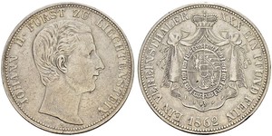 1 Thaler Liechtenstein (1719 - ) Silver Johann II, Prince of Liechtenstein (1840-1929)