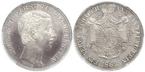 1 Thaler Liechtenstein (1719 - ) Silver Johann II, Prince of Liechtenstein (1840-1929)