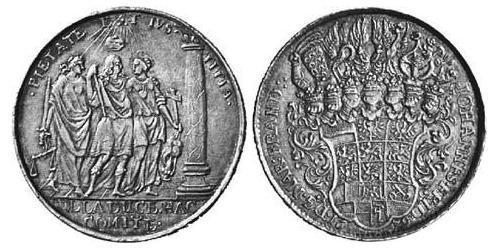 1 Thaler Principality of Ansbach (1398–1792) Silver John Frederick, Margrave of Brandenburg-Ansbach (1654 – 1686)
