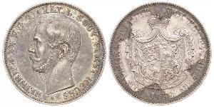 1 Thaler Principality of Reuss-Greiz (1778 - 1918) Silver Heinrich XX, Prince Reuss of Greiz