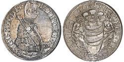 1 Thaler Principality of Transylvania (1571-1711) Silver Sigismund Báthory,  prince of Transylvania (1572 -1613)