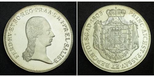 1 Thaler Salzburg (1328 - 1803) Silver Ferdinand III, Holy Roman Emperor (1608-1657)