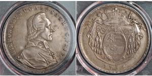 1 Thaler Salzburg (1328 - 1803) / Austria  Silver Count Hieronymus von Colloredo (1732 - 1812)