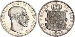 1 Thaler Duchy of Brunswick (1815 - 1918)  Ernst I, Duke of Saxe-Altenburg (1826 - 1908)
