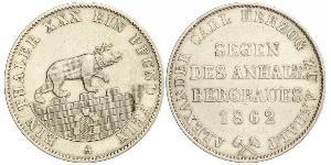 1 Thaler Anhalt-Bernburg (1603 - 1863) 銀 Alexander Karl, Duke of Anhalt-Bernburg (1805 – 1863)