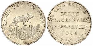 1 Thaler Anhalt-Bernburg (1603 - 1863) 銀 Alexander Karl, Duke of Anhalt-Bernburg (1805 – 1863)