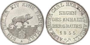 1 Thaler Anhalt-Bernburg (1603 - 1863) 銀 Alexander Karl, Duke of Anhalt-Bernburg (1805 – 1863)