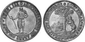 1 Thaler Anhalt-Bernburg (1603 - 1863) 銀 Victor Amadeus, Prince of Anhalt-Bernburg (1634 – 1718)