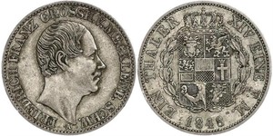 1 Thaler Duchy of Mecklenburg-Schwerin (1352-1918) 銀 弗里德里希·弗朗茨二世 (梅克伦堡-什未林)