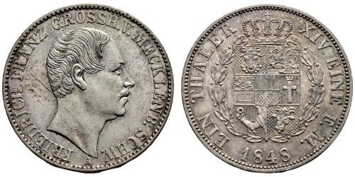 1 Thaler Duchy of Mecklenburg-Schwerin (1352-1918) 銀 弗里德里希·弗朗茨二世 (梅克伦堡-什未林)