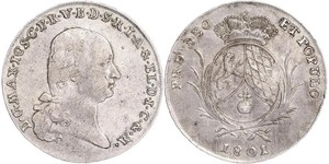 1 Thaler Electorate of Bavaria (1623 - 1806) 銀 