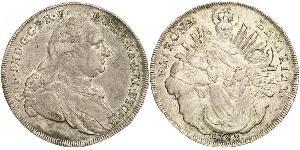 1 Thaler Electorate of Bavaria (1623 - 1806) 銀 卡爾·泰奧多爾 (1724 - 1799)