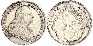 1 Thaler Electorate of Bavaria (1623 - 1806) 銀 卡爾·泰奧多爾 (1724 - 1799)