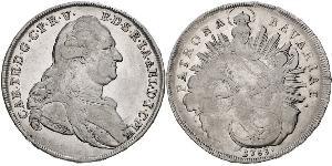 1 Thaler Electorate of Bavaria (1623 - 1806) 銀 卡爾·泰奧多爾 (1724 - 1799)