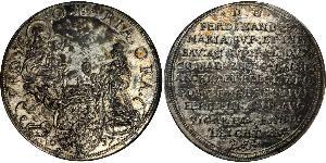 1 Thaler Electorate of Bavaria (1623 - 1806) 銀 Ferdinand Maria, Elector of Bavaria (1636 – 1679)