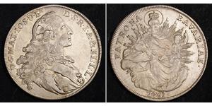 1 Thaler Electorate of Bavaria (1623 - 1806) 銀 Maximilian III Joseph, Elector of Bavaria (1727 – 1777)