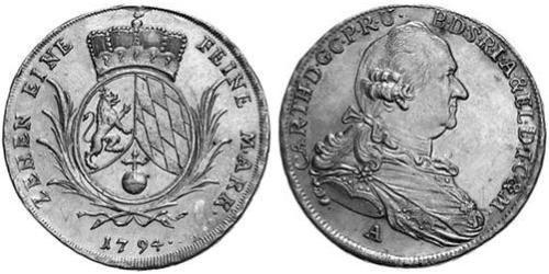 1 Thaler Electorate of Bavaria (1623 - 1806) 銀 