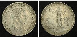1 Thaler Kingdom of Württemberg (1806-1918) 銀 威廉一世 (符腾堡)