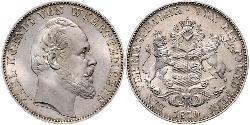 1 Thaler Kingdom of Württemberg (1806-1918) 銀 卡尔一世 (符腾堡)