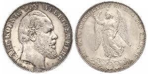 1 Thaler Kingdom of Württemberg (1806-1918) 銀 卡尔一世 (符腾堡)