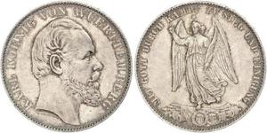 1 Thaler Kingdom of Württemberg (1806-1918) 銀 卡尔一世 (符腾堡)