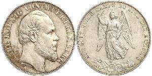 1 Thaler Kingdom of Württemberg (1806-1918) 銀 卡尔一世 (符腾堡)