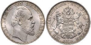 1 Thaler Kingdom of Württemberg (1806-1918) 銀 卡尔一世 (符腾堡)