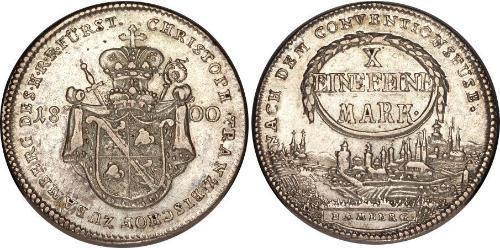 1 Thaler Prince-Bishopric of Bamberg (1245–1802) 銀 