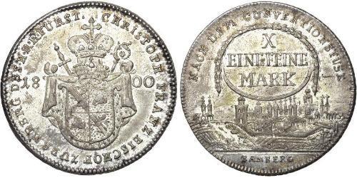 1 Thaler Prince-Bishopric of Bamberg (1245–1802) 銀 