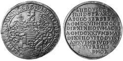 1 Thaler Principality of Anhalt-Köthen (1603 -1853) 銀 