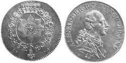 1 Thaler Principality of Ansbach (1398–1792) 銀 Charles Alexander, Margrave of Brandenburg-Ansbach (1736 – 1806)