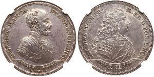 1 Thaler Principality of Ansbach (1398–1792) 銀 Charles William Frederick, Margrave of Brandenburg-Ansbach (1712 – 1757)